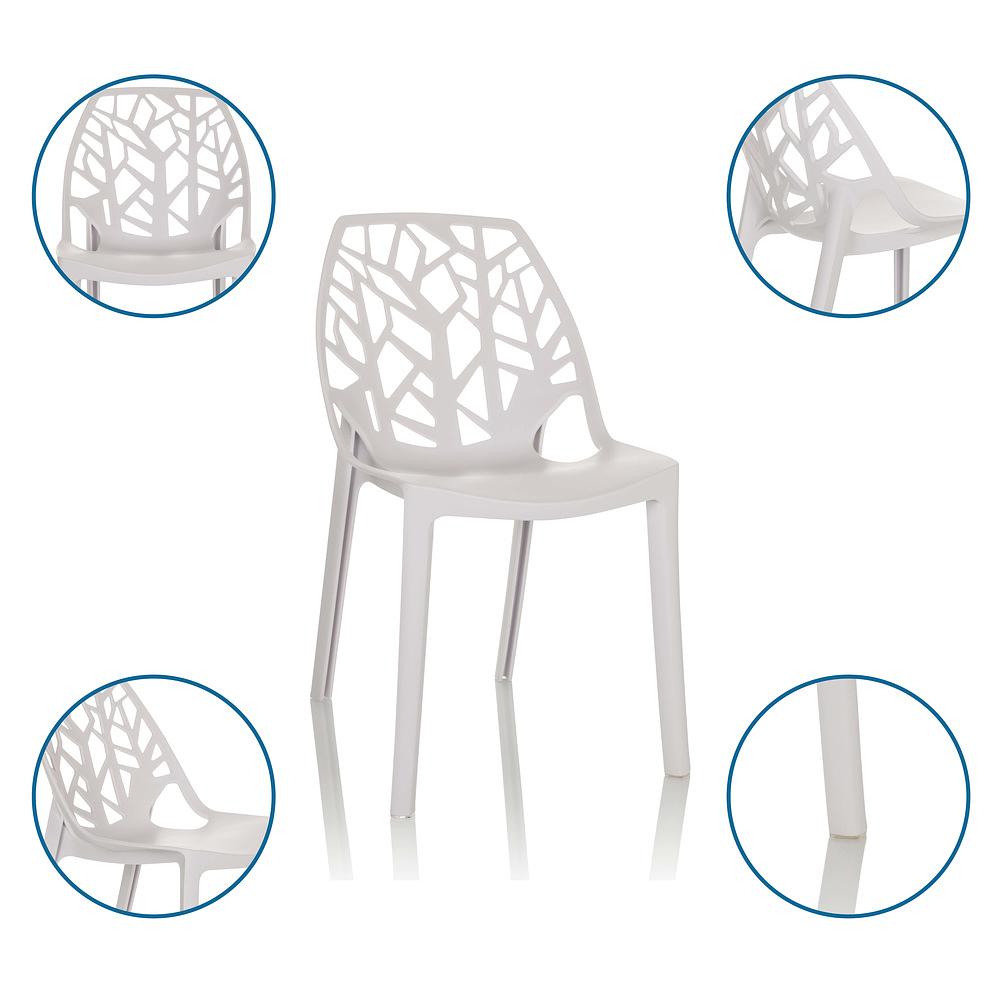 ARTIFO TRI Garden Chair Indoor and Outdoor stackable White 1