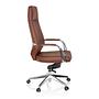 VELVET Swivel Office Chair Faux Leather Brown 7