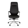 VELVET Swivel Office Chair Faux Leather Black 0
