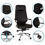 VELVET Swivel Office Chair Faux Leather Black 2