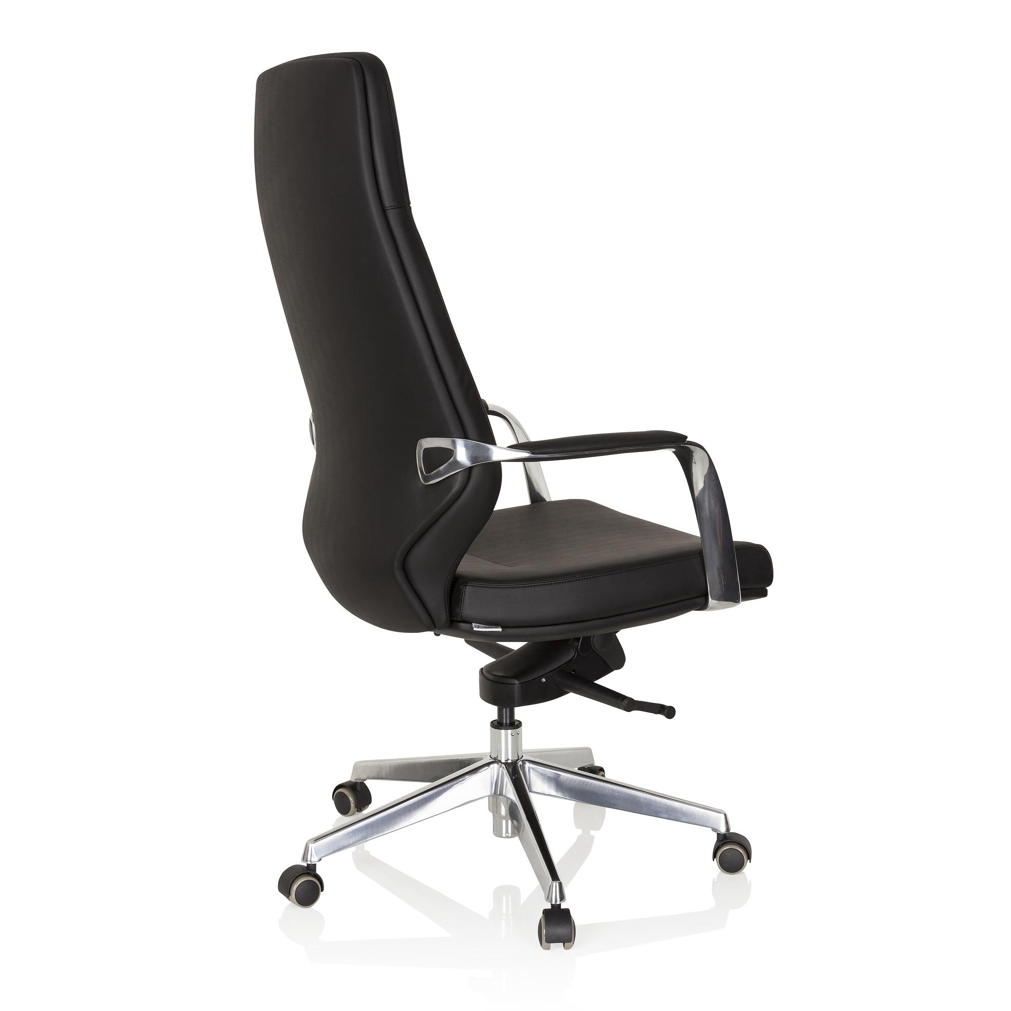 VELVET Swivel Office Chair Faux Leather Black 8
