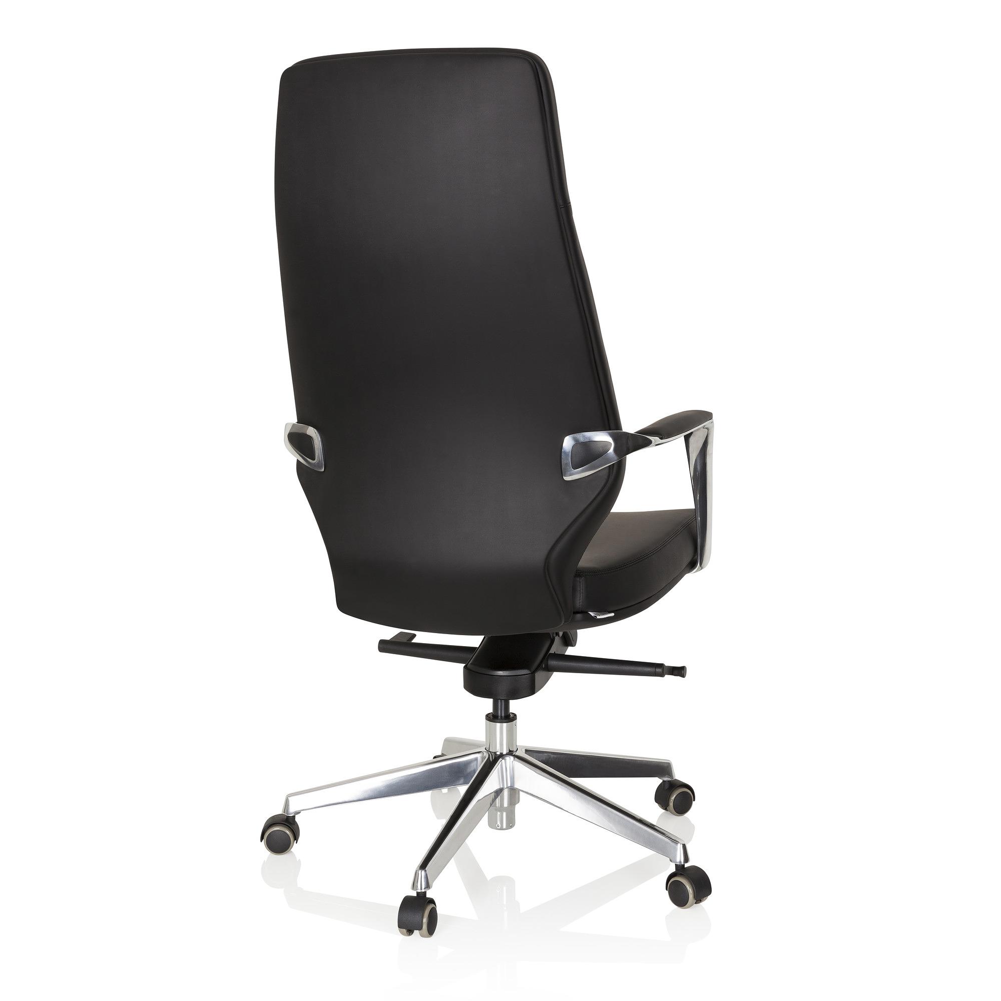 VELVET Swivel Office Chair Faux Leather Black 9