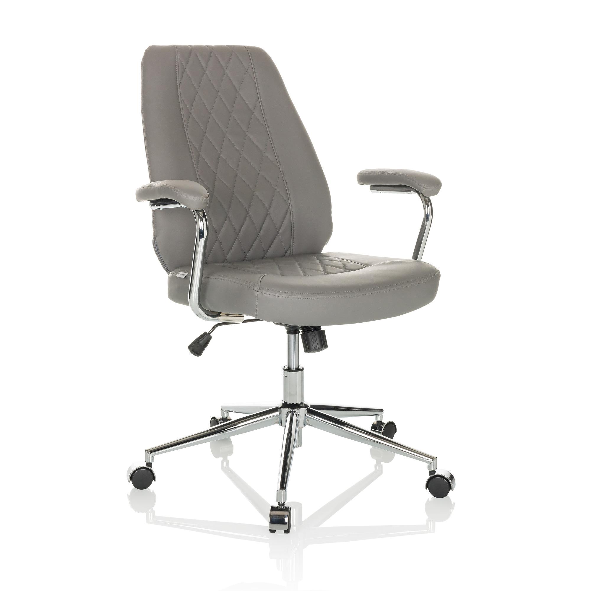 THEO I Office chair Swivel Faux leather Grey 5