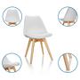 4x Scandi Dining Chair Plastic White 1