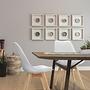 4x Scandi Dining Chair Plastic White 2