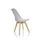4x Scandi Dining Chair Plastic White 7