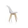 4x Scandi Dining Chair Plastic White 6