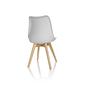 4x Scandi Dining Chair Plastic White 8