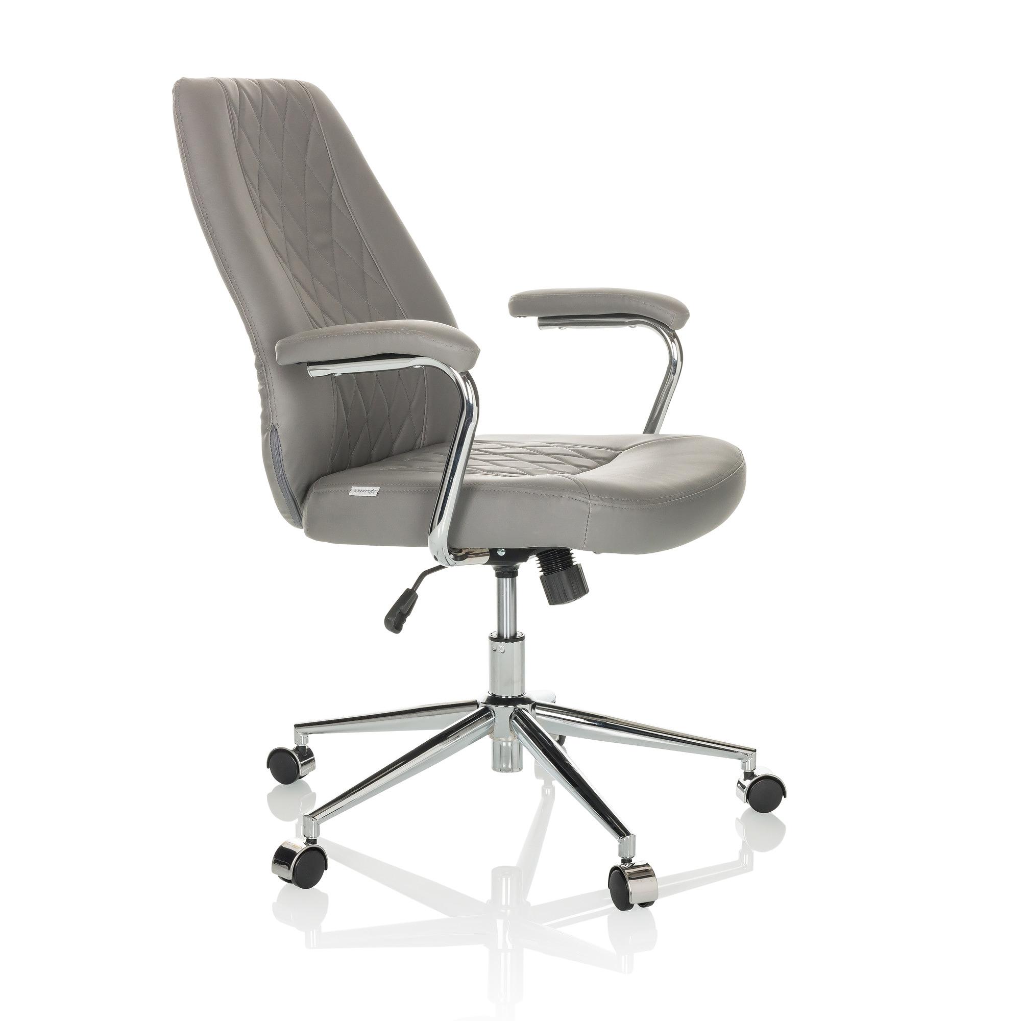 THEO I Office chair Swivel Faux leather Grey 6