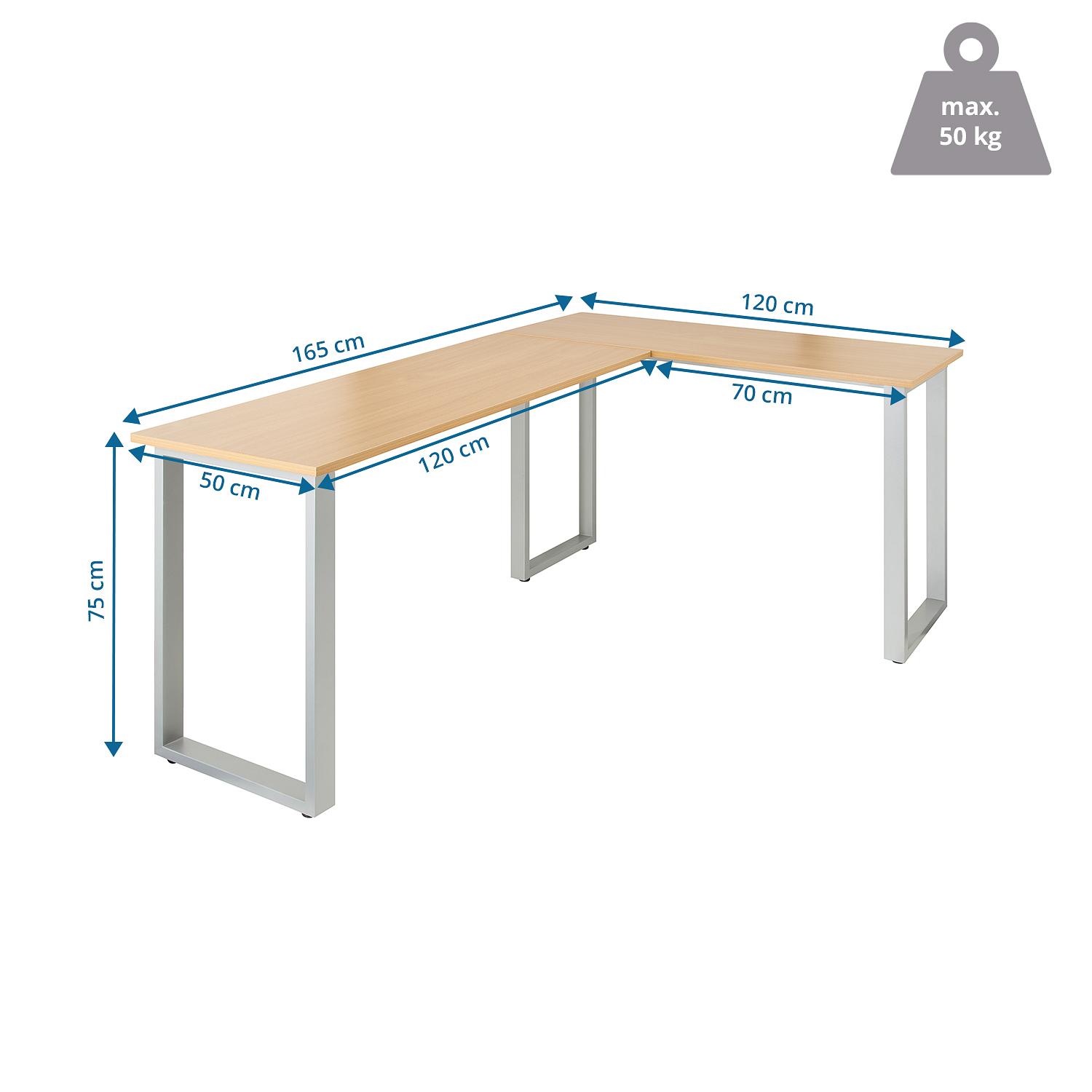 Workspace Basic I Corner desk Wood Natural 4