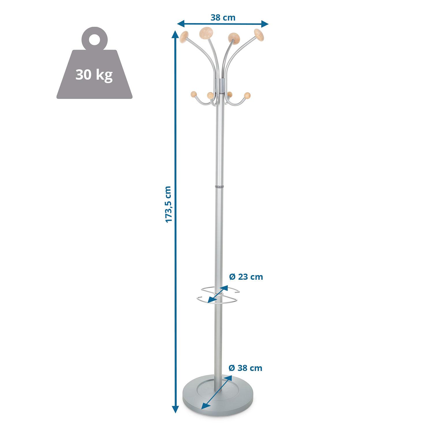SPACE Coat rack Metal Silver 5