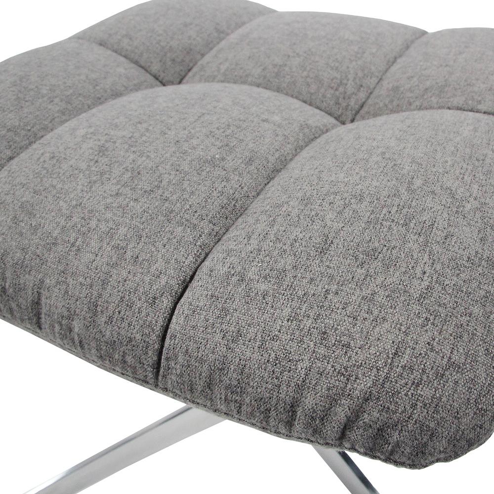 SARANTO Stool Height Adjustable Fabric Grey 1