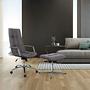 SARANTO Stool Height Adjustable Fabric Grey 2