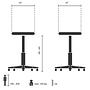 SARANTO Stool Height Adjustable Fabric Grey 4