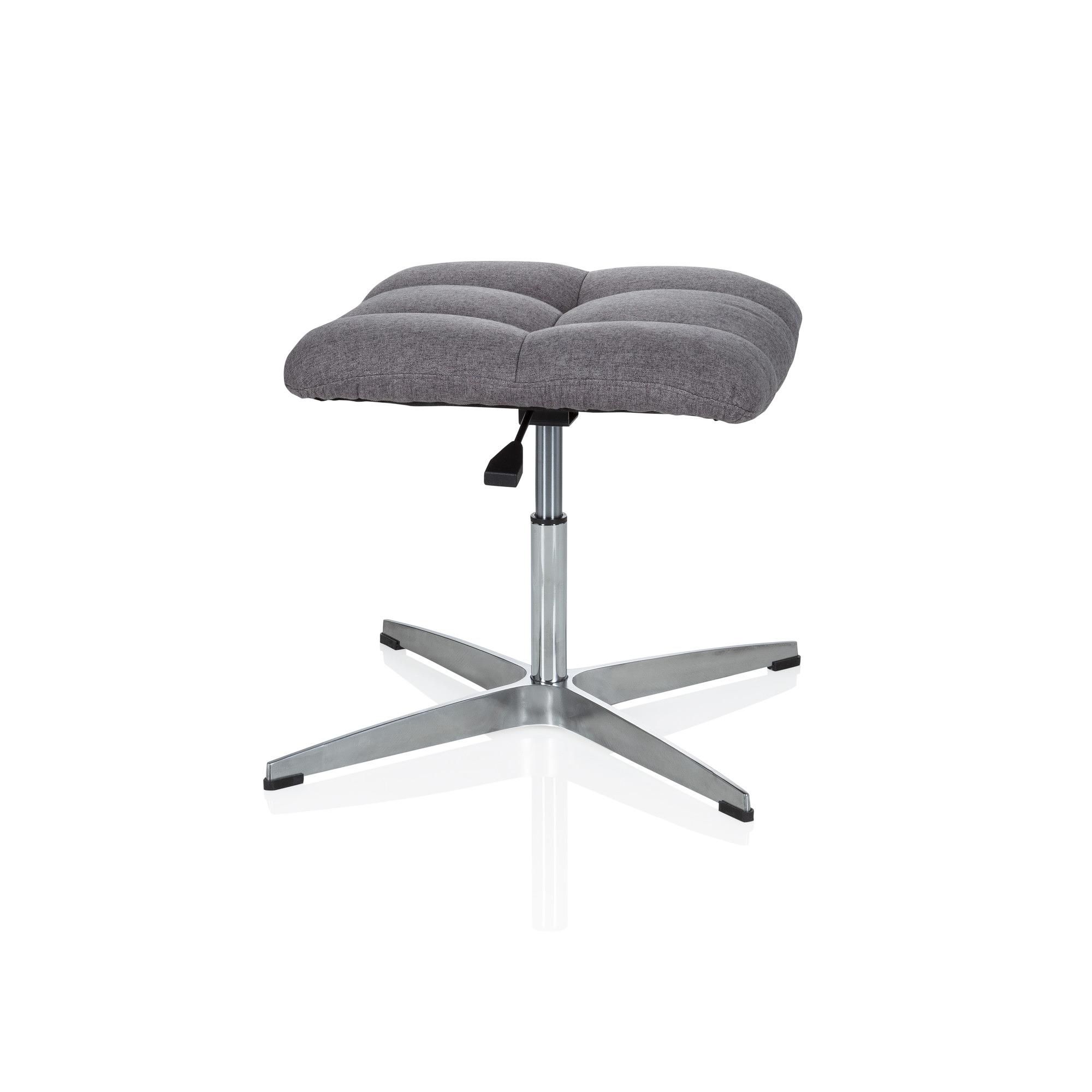 SARANTO Stool Height Adjustable Fabric Grey 7