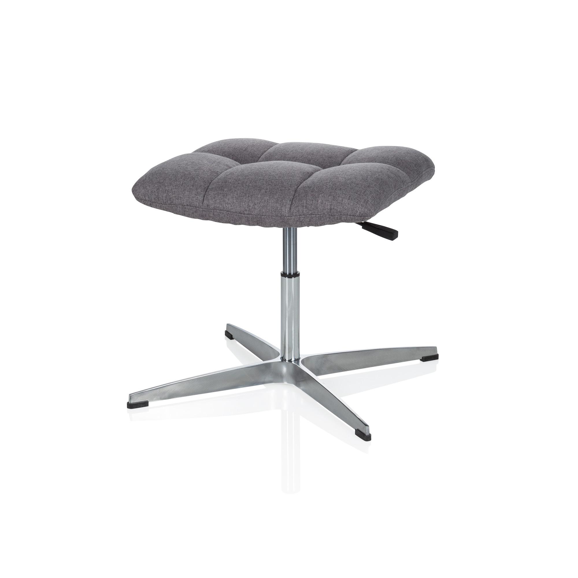 SARANTO Stool Height Adjustable Fabric Grey 9