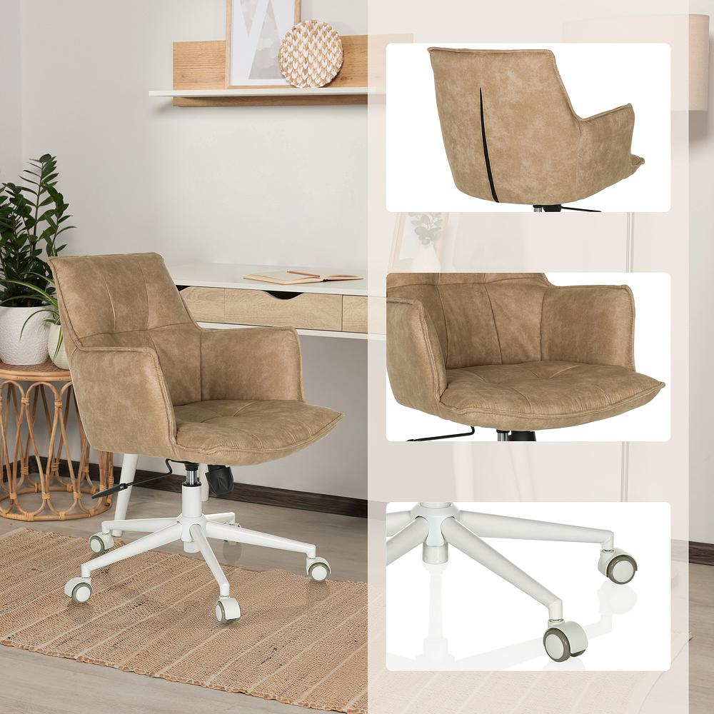 SOLAO LIFE W Office Chair Swivel Fabric Beige 3