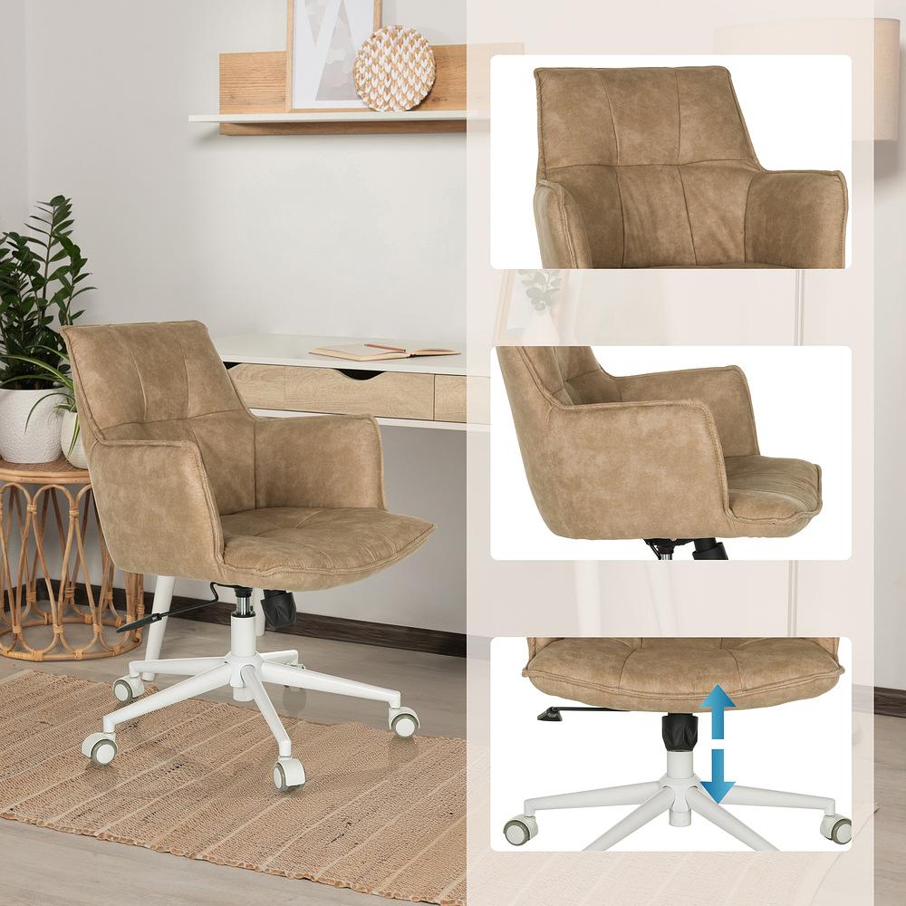 SOLAO LIFE W Office Chair Swivel Fabric Beige 2