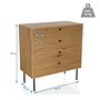 LINNO K Chest of drawers 4 drawers Wood Brown 4