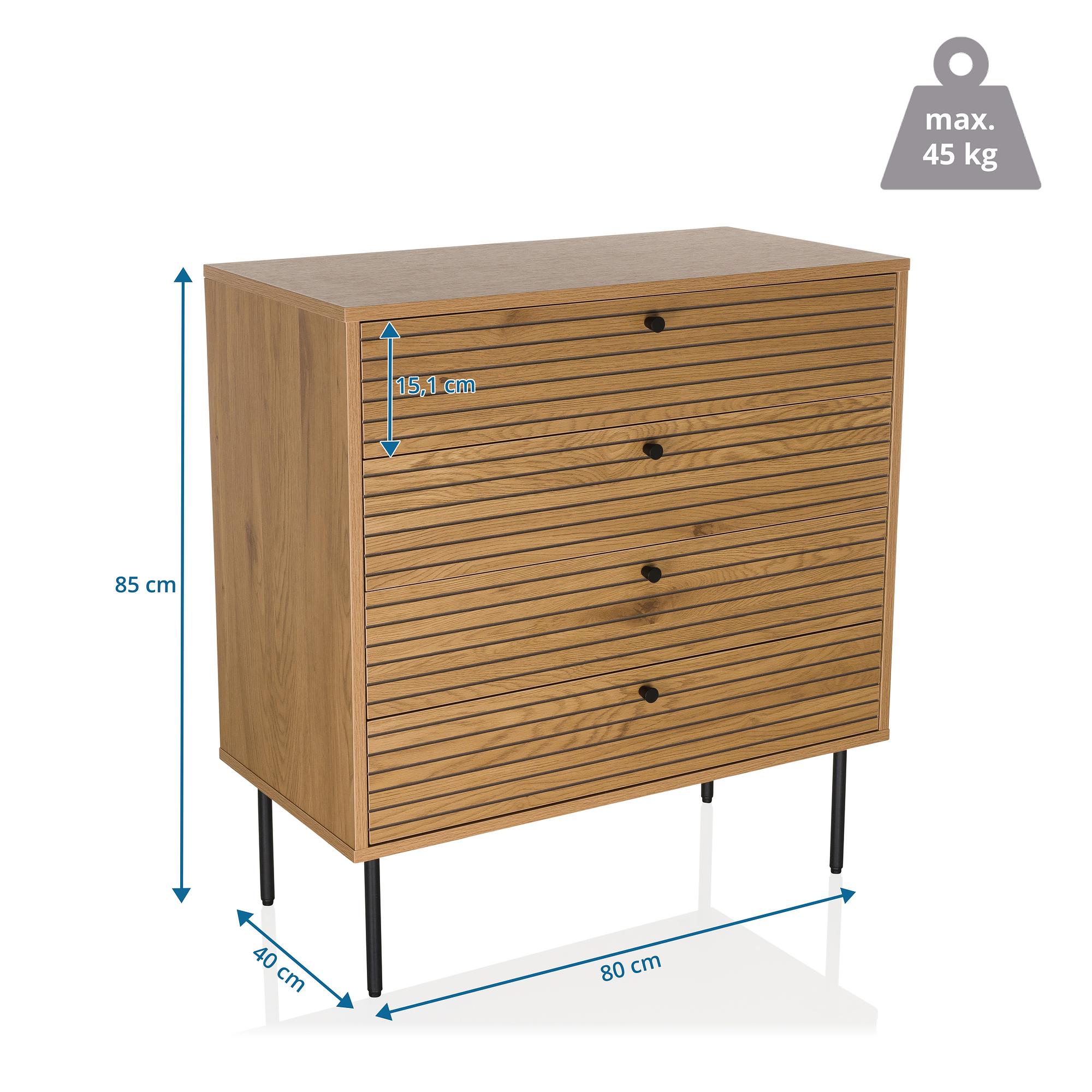 LINNO K Chest of drawers 4 drawers Wood Brown 4