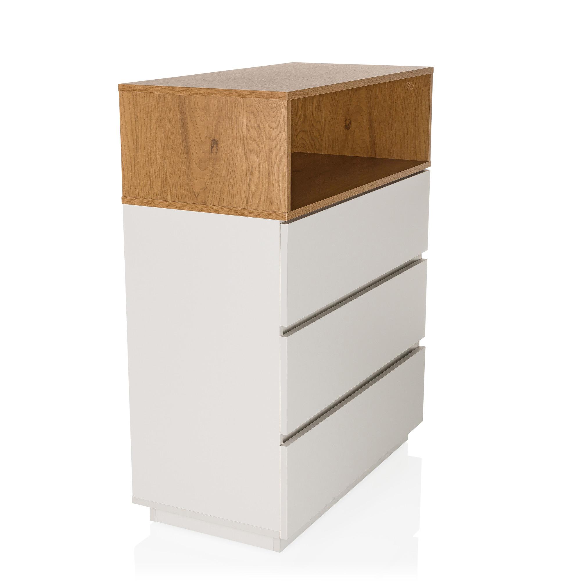MELMO K Highboard Cabinet Wood White 7