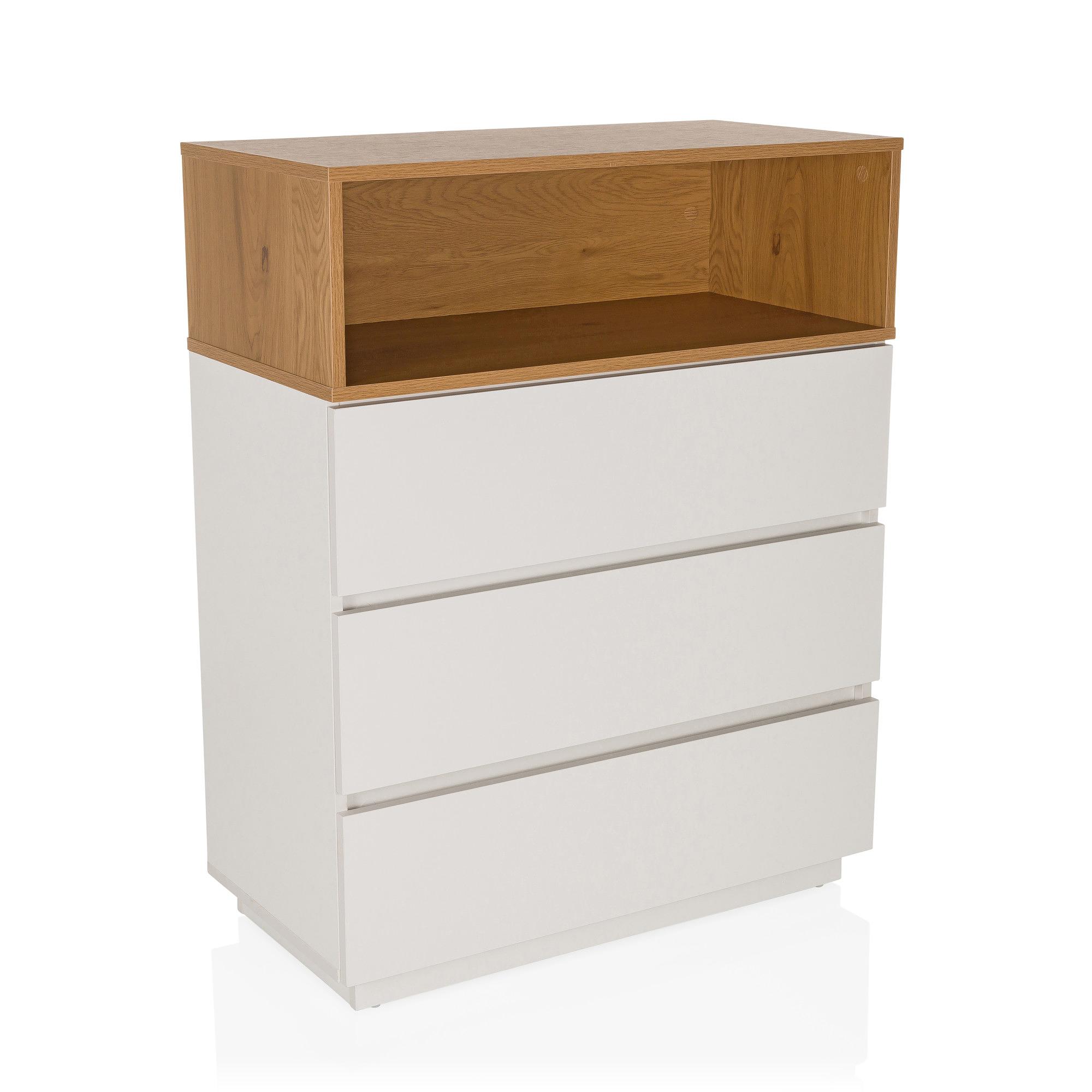 MELMO K Highboard Cabinet Wood White 6
