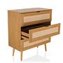 BOHEO K Cassettiera 3 cassetti legno effetto rovere 1