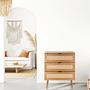 BOHEO K Cassettiera 3 cassetti legno effetto rovere 5