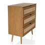 BOHEO K Cassettiera 3 cassetti legno effetto rovere 8