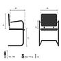 FLEXO V PU Chair Cantilever Leather Black 4