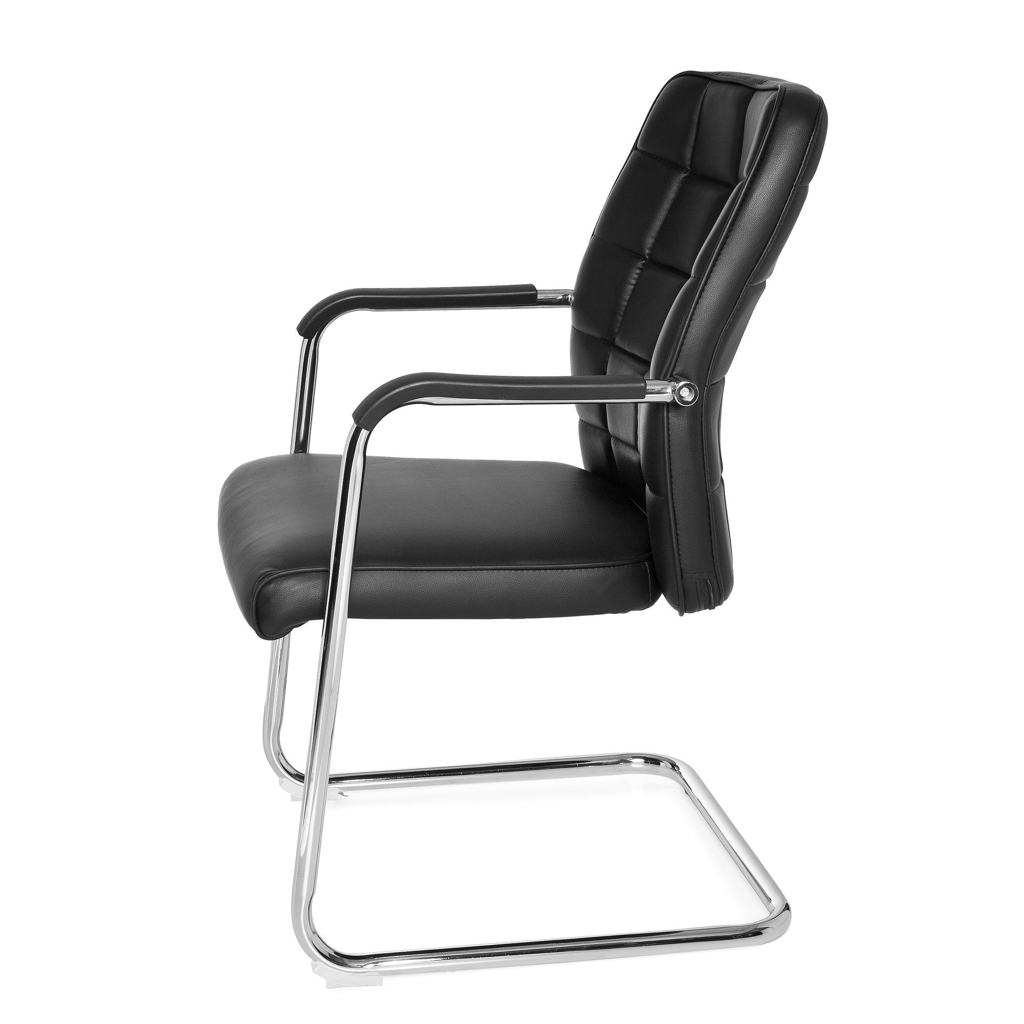 FLEXO V PU Chair Cantilever Leather Black 8