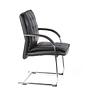 VILLA V Chair  Cantilever chair Leather Black 2