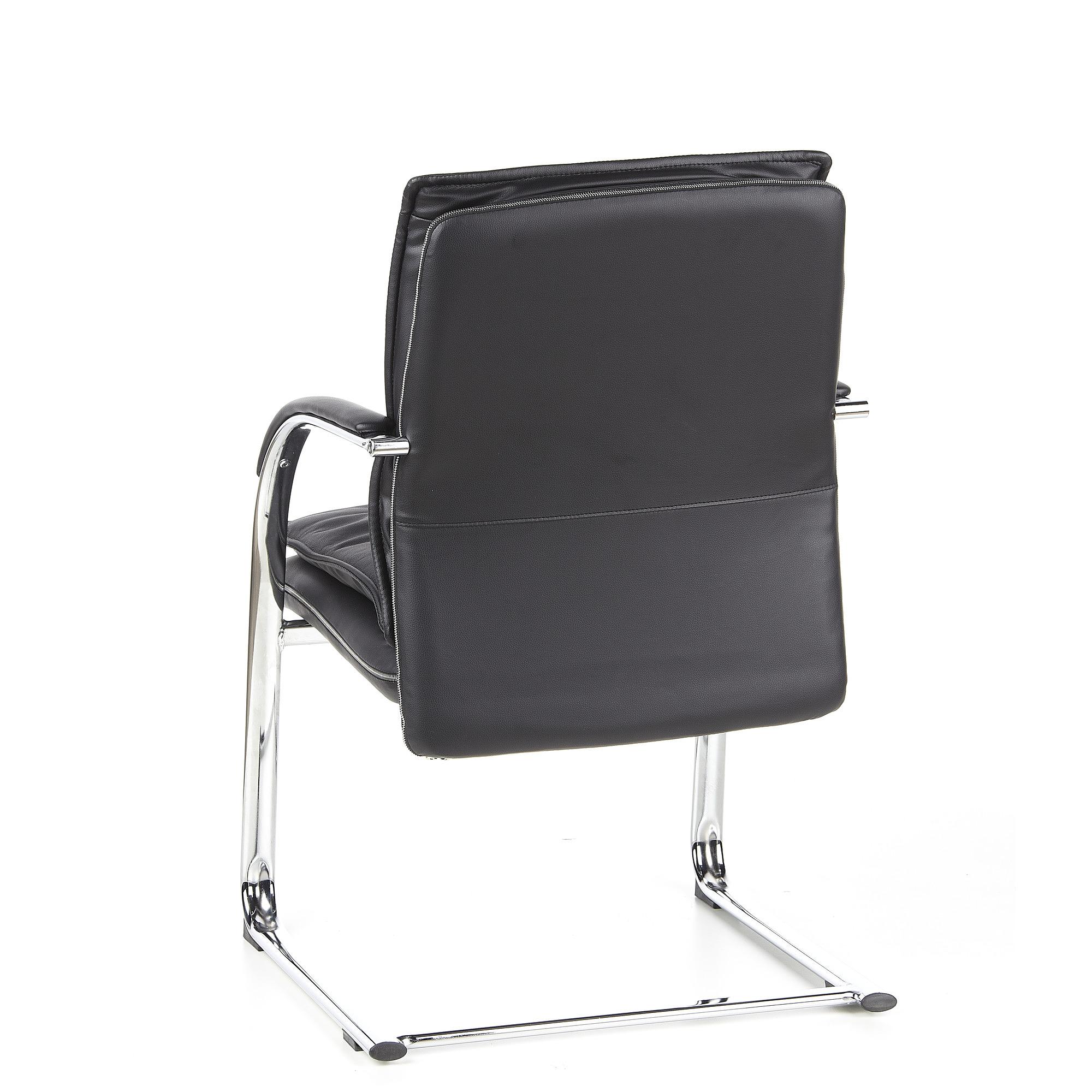 VILLA V Chair  Cantilever chair Leather Black 6