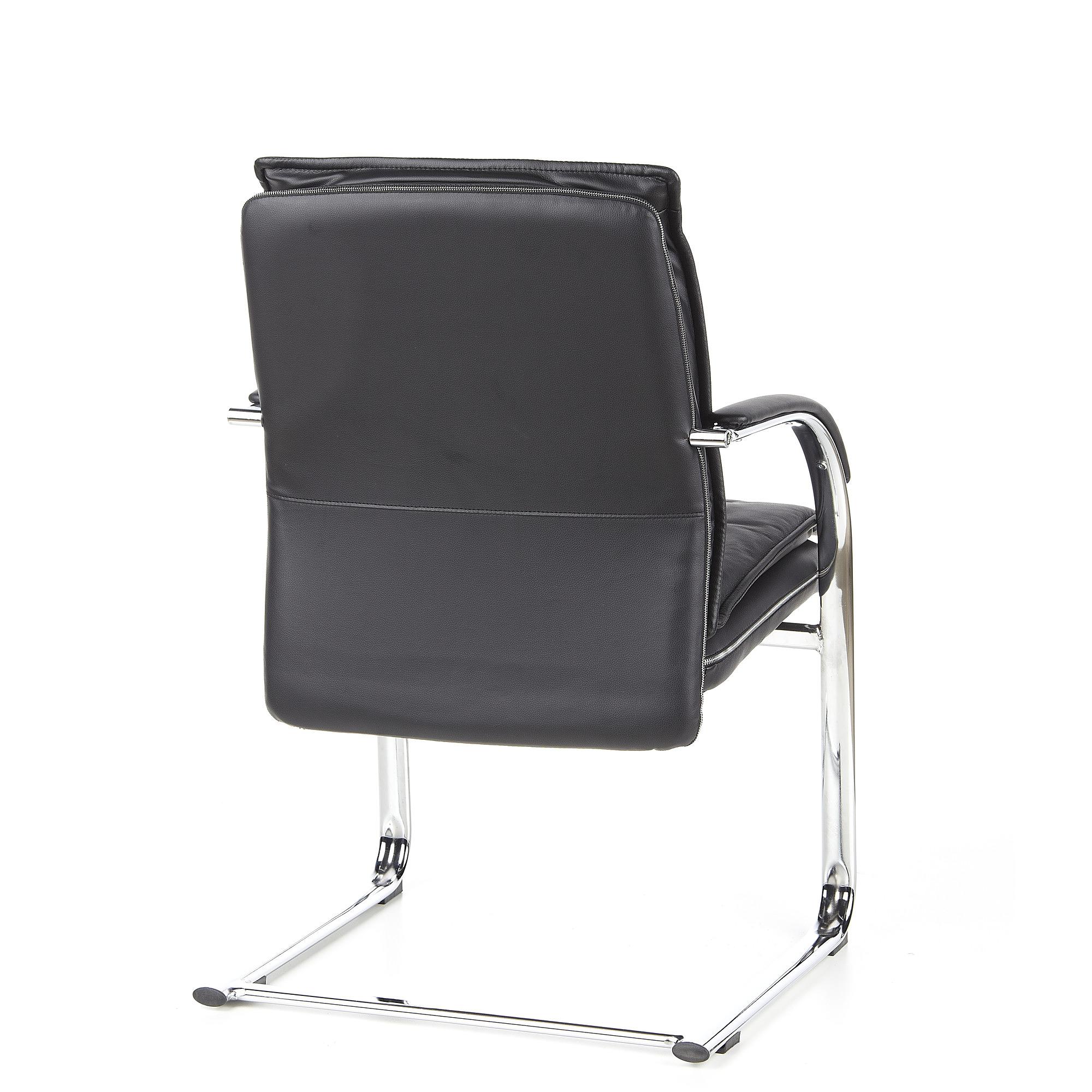 VILLA V Chair  Cantilever chair Leather Black 5