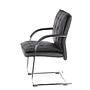 VILLA V Chair  Cantilever chair Leather Black 8