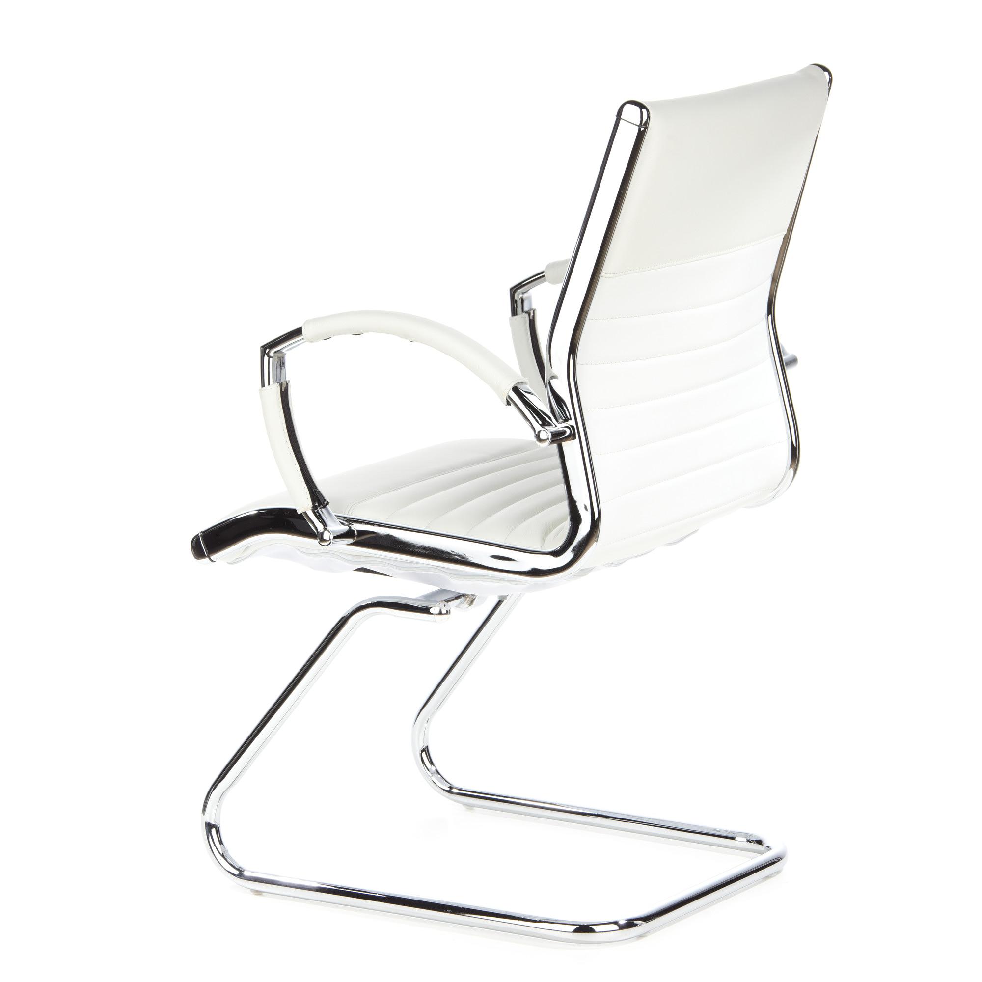 PARMA V Chair Cantilever Leather White 7
