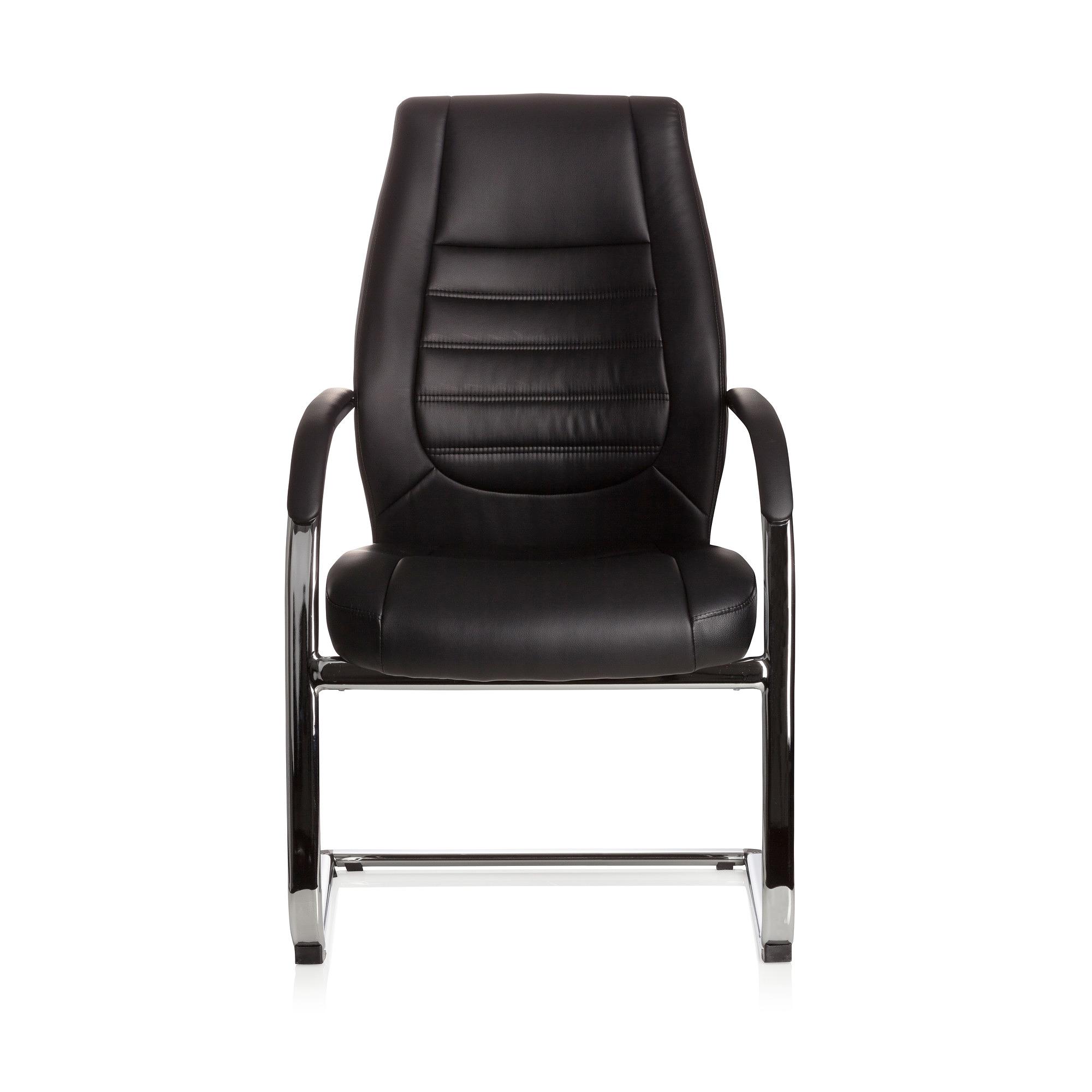 VITORO V Chair Cantilever Faux Leather Black 0