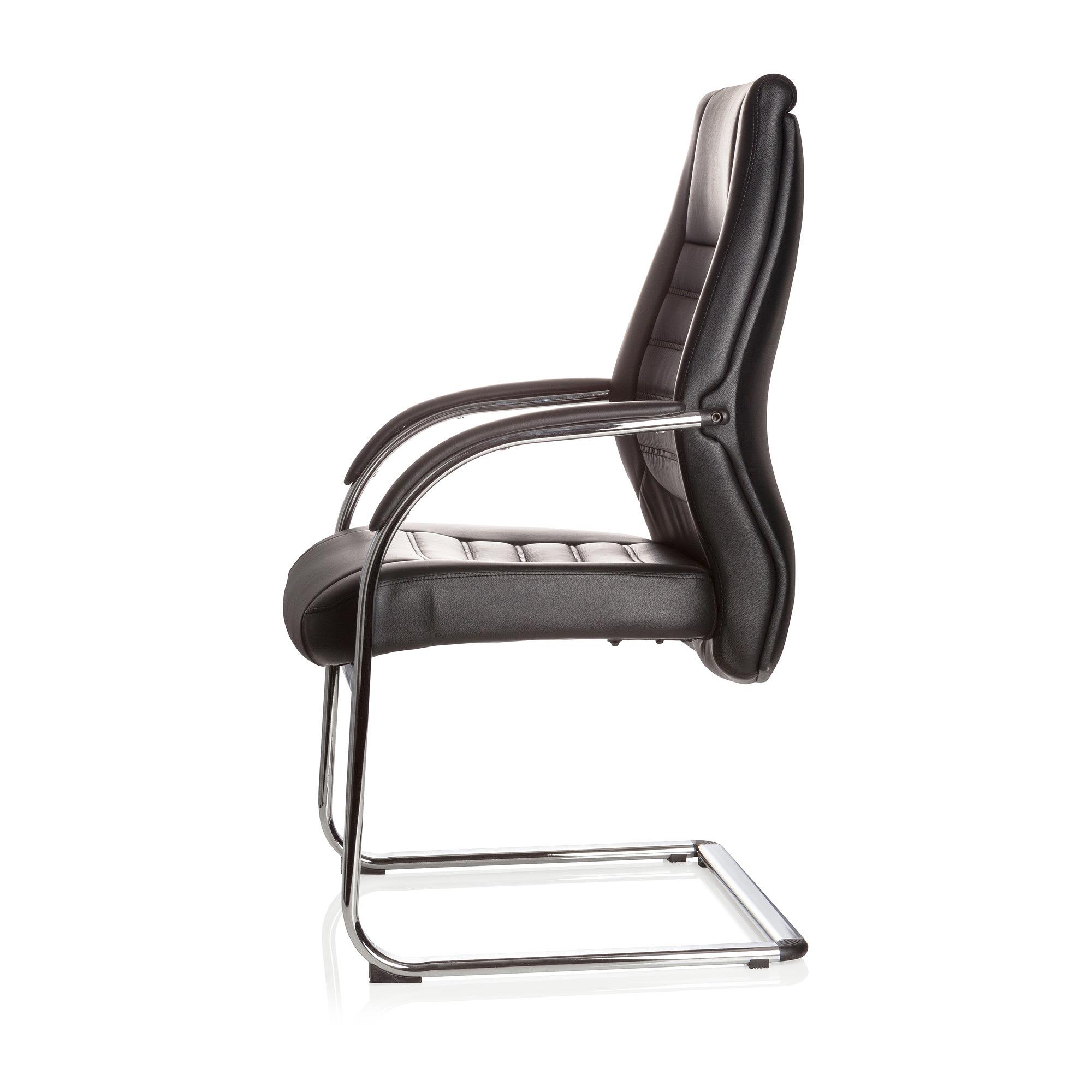 VITORO V Chair Cantilever Faux Leather Black 9