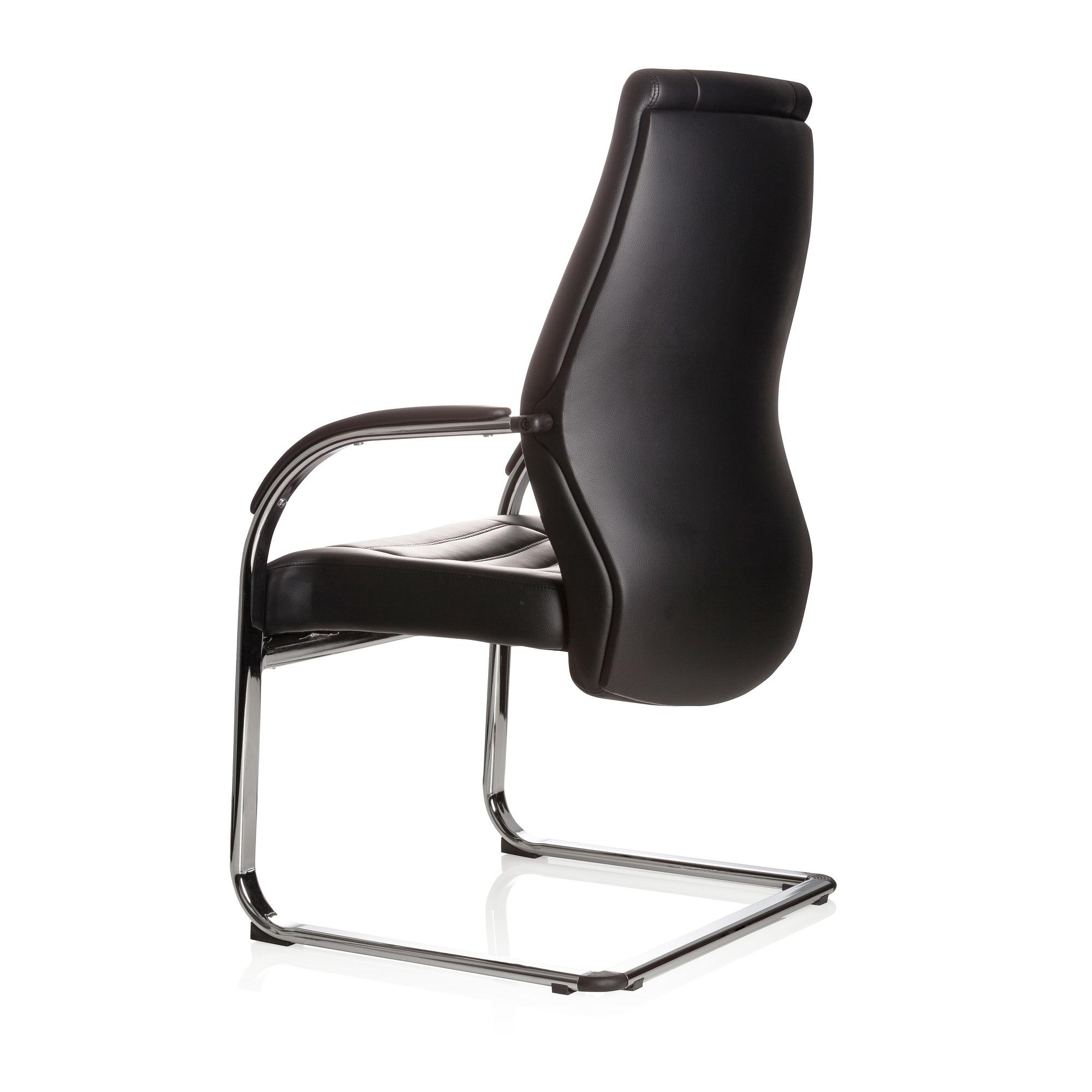 VITORO V Chair Cantilever Faux Leather Black 8