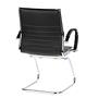 PARMA V Stuhl Freischwinger Leder Schwarz 5
