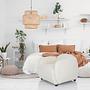 VERDUNA Chair Teddy fabric White 3