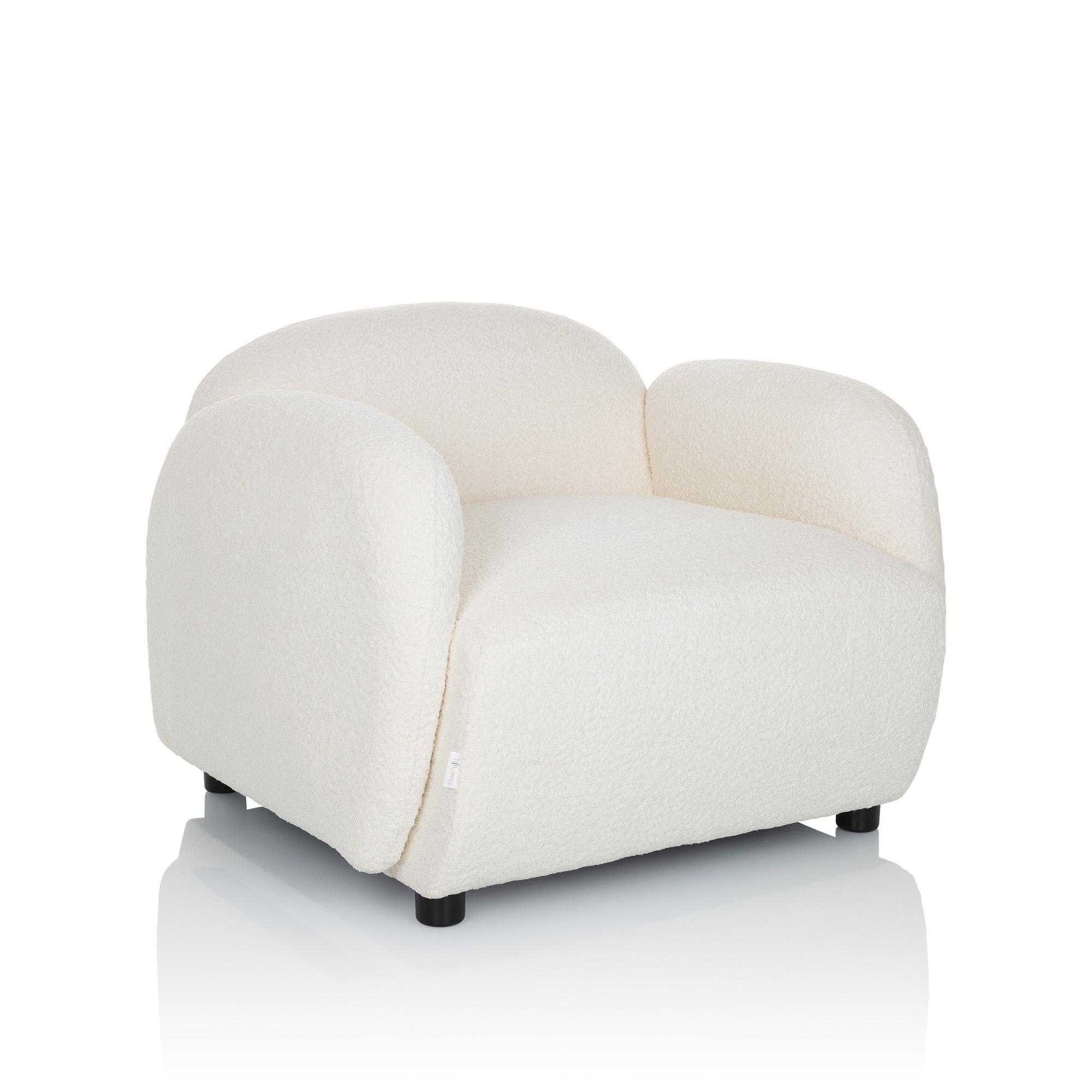VERDUNA Sedia tessuto Teddy Bianco 5