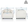 VERDUNA Chair Teddy fabric White 4
