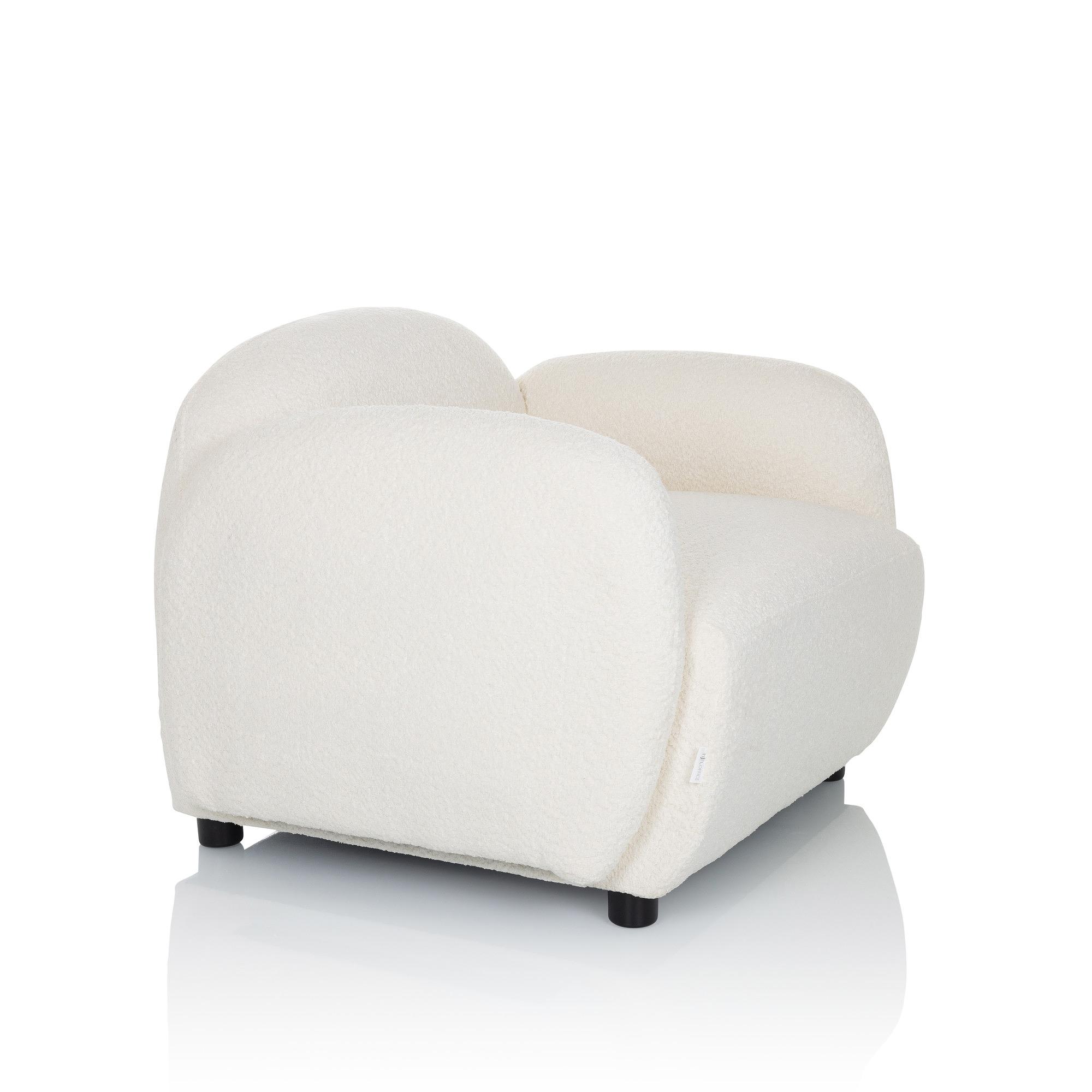 VERDUNA Sedia tessuto Teddy Bianco 6