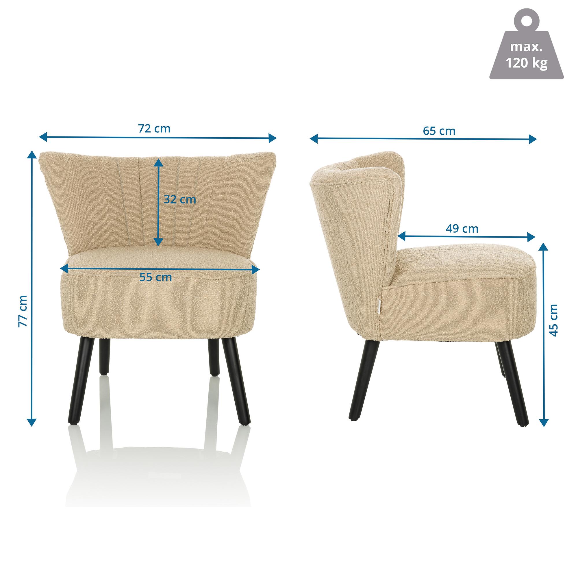 MANISO Chair Teddy Fabric Beige 4