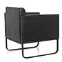 BALI BLACK armchair Artificial leather 1-seater Black 3