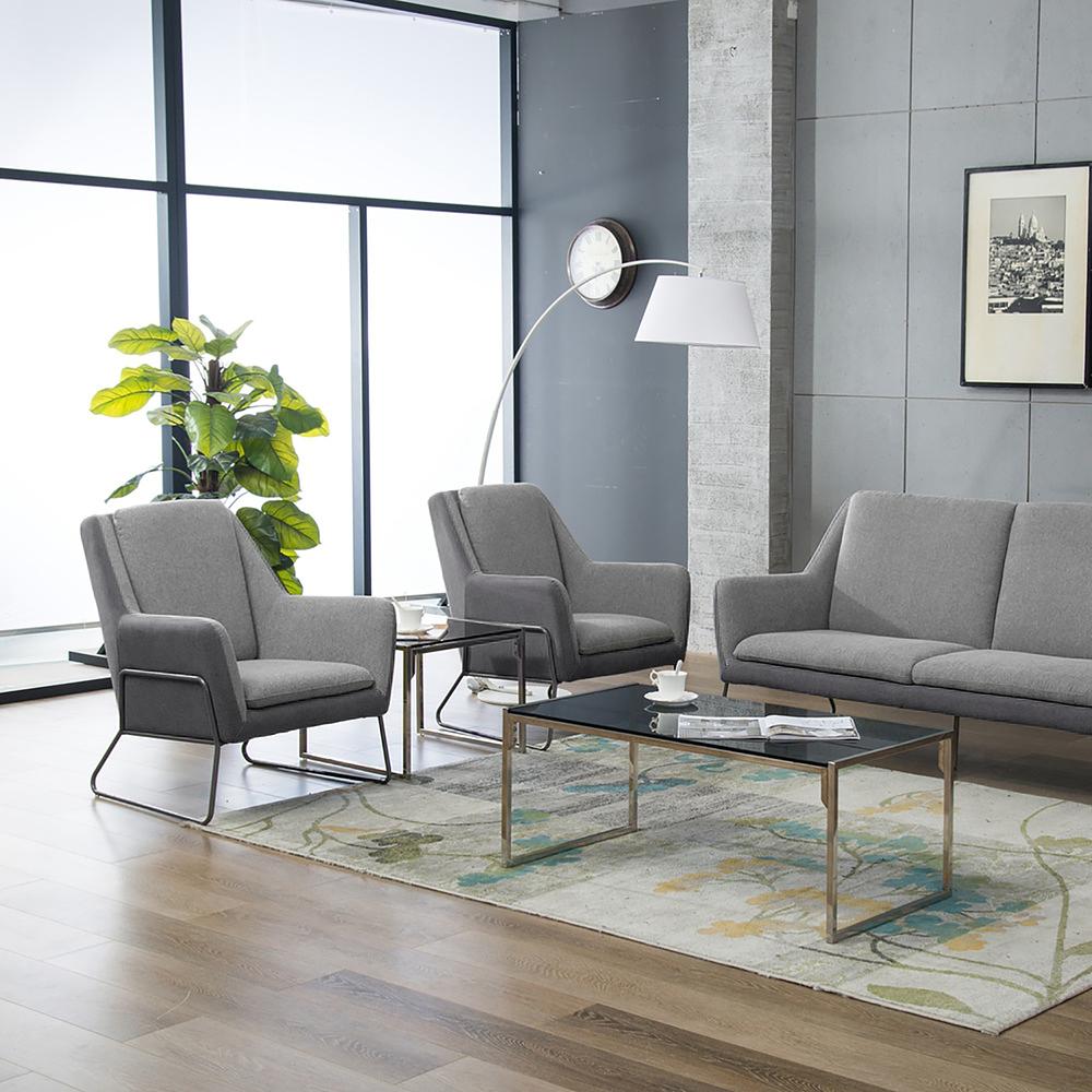 LAGUN armchair fabric grey 3