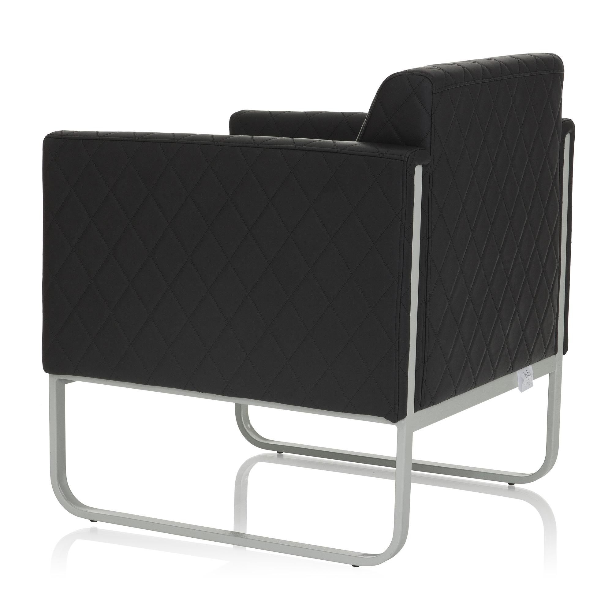 Aruba Armchair Faux Leather Black 8