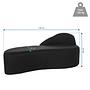 BARACOA Chaise Lounge Right Fabric Black 4