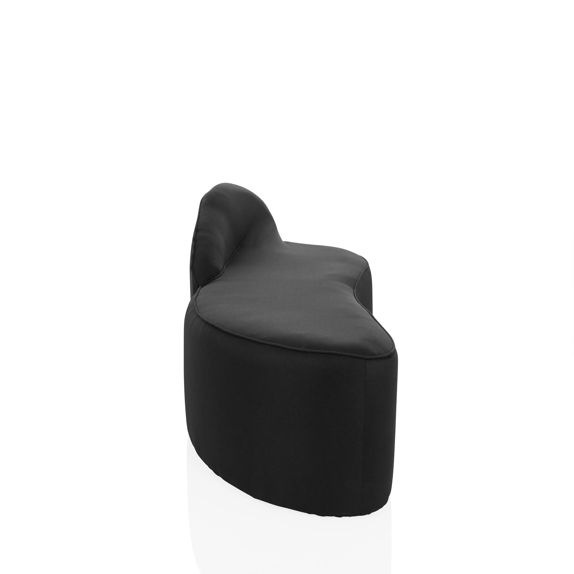 BARACOA Chaise Lounge Right Fabric Black 6
